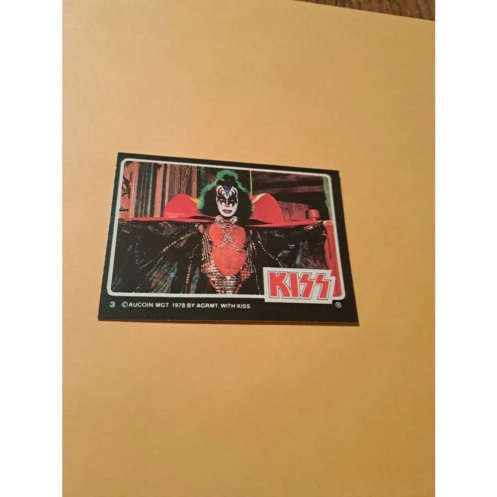 Vintage 1978 Aucoin Management AGRMT KISS Trading Card No 3 Collectible Rock